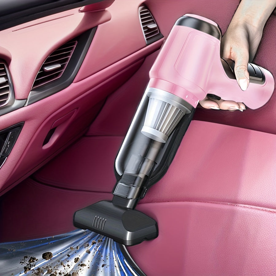 high suction pink 3 in 1 car vacuum cleaner